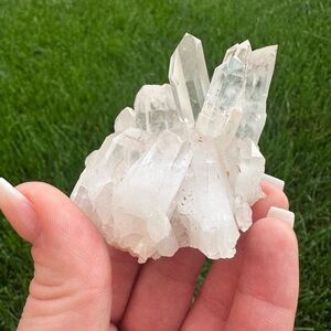 Clear Quartz Crystal Cluster - Natural White Pointed Specimen From Madagascar